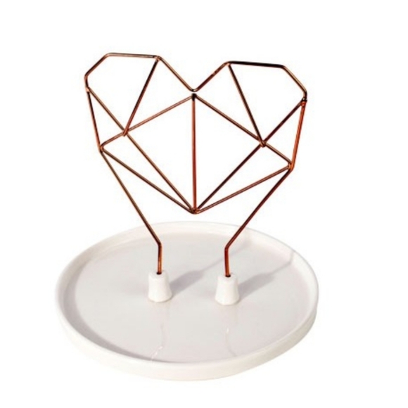 IMM Living Coxet Wire Heart Ceramic Jewelry Holder - Picture 4 of 4